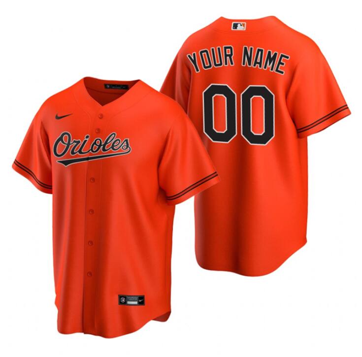 Men's Baltimore Orioles ACTIVE PLAYER Custom Orange Cool Base Stitched Baseball Jersey